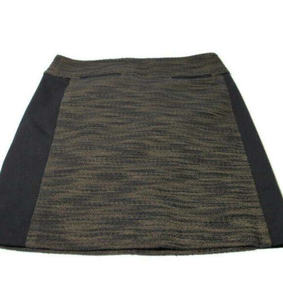 Anne Taylor Loft Skirt Olive Tweed Black - Picture 4 of 6